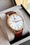 F24026MZ Deri kordonlu Erkek Kol Saati